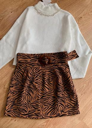 Леопардовая юбка zara6 фото