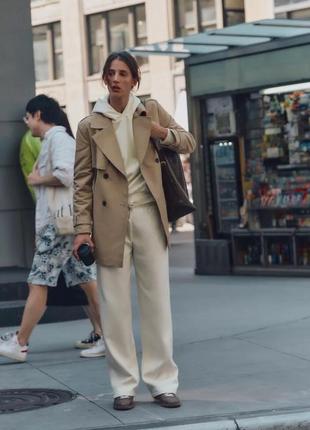 Тренч жіночий бежевий з коміром zara new