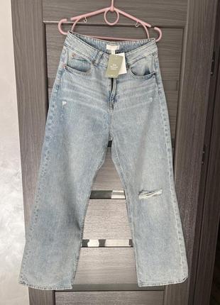Широкие джинсы h&m