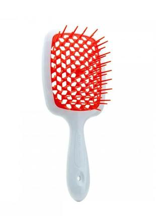 Janeke superbrush white/orange. гребінець. sp226bia ara