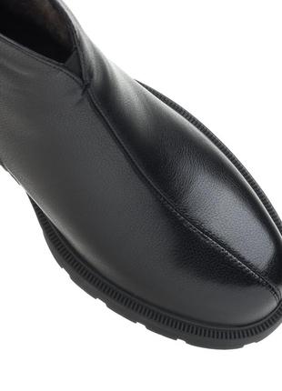 Ботильйони жіночі шкіряні на товстій підошві на зручному каблуку на кожен день 1901ц