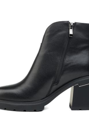 Ботильйони жіночі шкіряні на товстій підошві на зручному каблуку на кожен день 1901ц