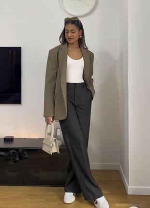 Жакет (пиджак) на запах zara хаки в размере s артикул 2498/7079 фото