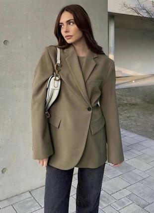 Жакет (пиджак) на запах zara хаки в размере s артикул 2498/707