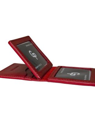 Обкладинка на права техпаспорт id паспорт посвідчення grande pelle 100х70х15 глянцева шкіра червоний