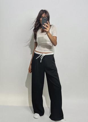 Штани wide leg zara1 фото