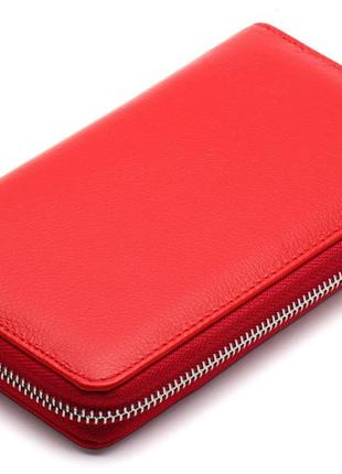 Красный женский кошелек на молнии из натуральной кожи boston b2724 фото