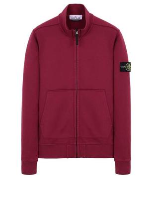 Толстовка stone island 61620 zip sweatshirt dark red m
