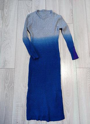 Платье вязаное теплое на весну