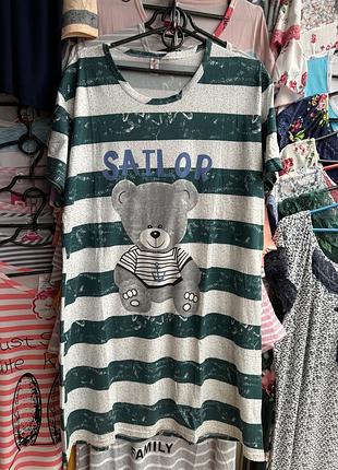 Ночное рубашка туника платье для дома принт мешка