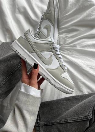 Брендові жіночі кросівки nike sb dunk low white grey * bountd
