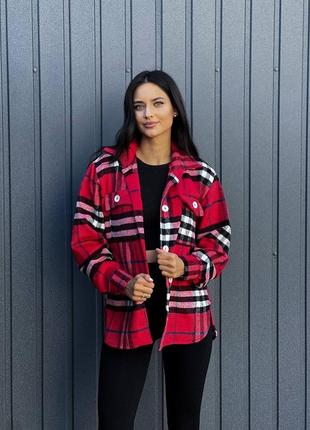 Жіноча кашемірова сорочка у клітинку