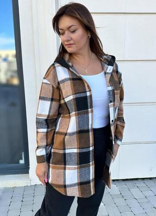 Жіночий теплий костюм сорочка+штани гірчиця (розміри 48/50, 52/54, 56/58)5 фото