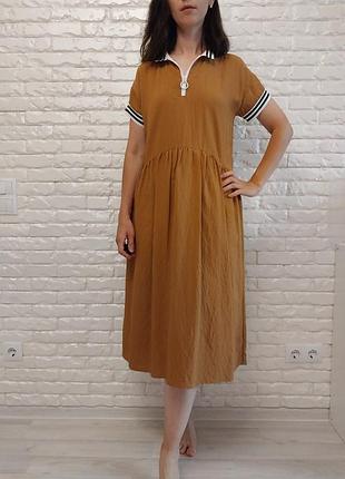 Платье (платье) длины миди фирмы house, оверсайз, размер по бирке xs-s, подойдет и на м и на l