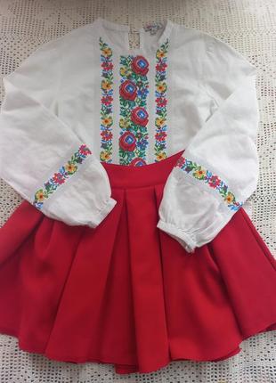 Вышиванка "эдельвика", 134 рост.