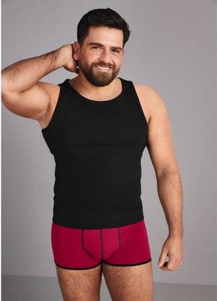 Чоловіча майка в рубчик, розмір 4xl, колір чорний