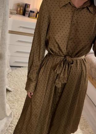 Сукня сатинова в горошок зара