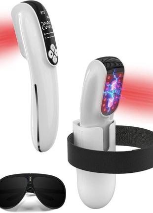 Інфрачервона лампа kts tens & red light lamp, ручна холодна лазерна терапія (4 x 808 нм і 12 x 650 нм), електрична стимуляція