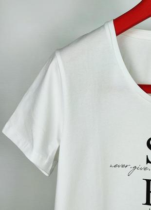 Sa.hara белая хлопковая футболка с надписью l