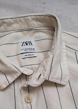 Хлопковая рубашка в поломку от zara