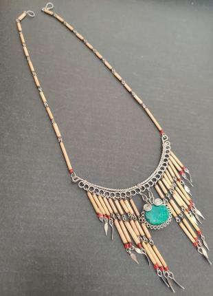 Вінтажна кольє намисто перу