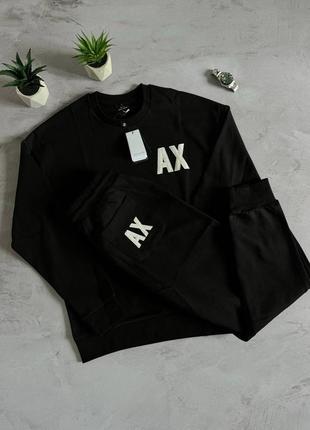 Мужской спортивный костюм черный оригинал armani exchange