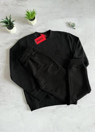 Мужской спортивный костюм черный оригинал hugo boss