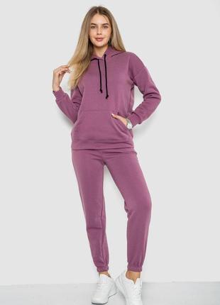Спорт костюм женский на флисе, цвет сливовый, 241r1530