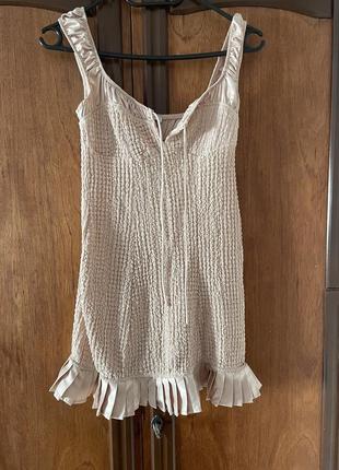 Сукня міні бежева