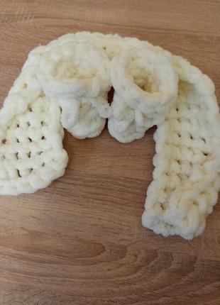 Шарф в'язаний+ пінетки