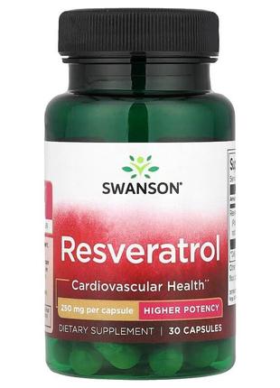 Ресвератрол 250 мг swanson resveratrol 30 капсул
