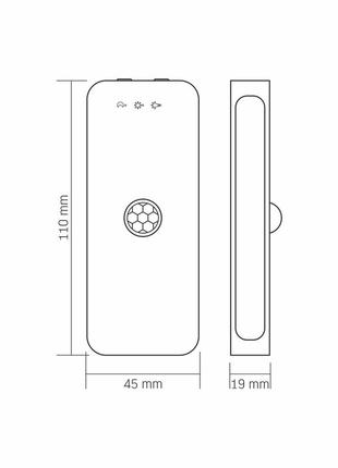 Led світильник акумуляторний з датчиком руху videx vl-nl053w-s