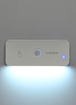 Led світильник акумуляторний з датчиком руху videx vl-nl053w-s