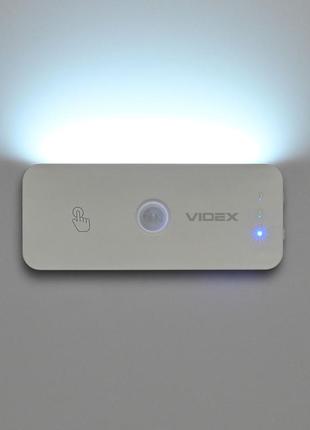 Led світильник акумуляторний з датчиком руху videx vl-nl053w-s