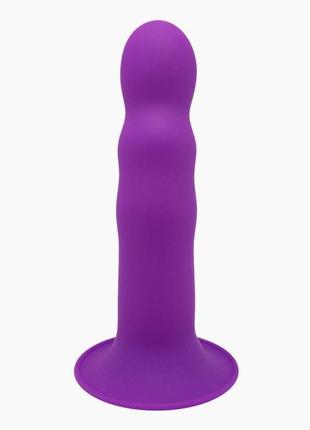 Дилдо с присоской adrien lastic hitsens 3 purple, отлично для страпона, диаметр 4,1см, длина 18,2см feromon