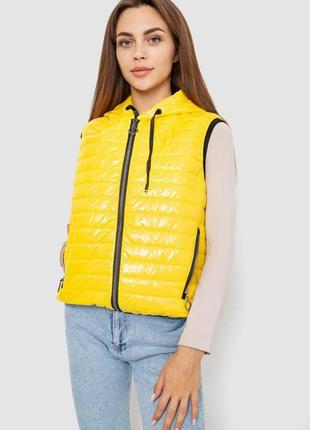 Жилетка жіноча дута, колір жовтий, 102r380