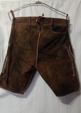 Шорты мужские кожаные баварские р. 52. ледерхозены германия