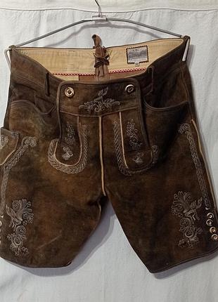 Шорты мужские кожаные баварские р. 52. ледерхозены германия