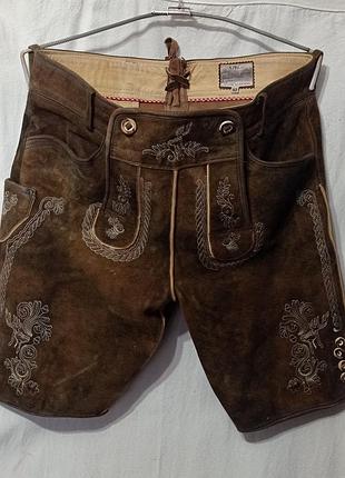 Шорты мужские кожаные баварские р. 52. ледерхозены германия