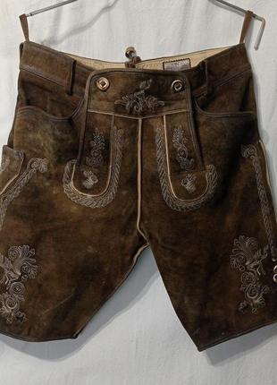 Шорты мужские кожаные баварские р. 52. ледерхозены германия