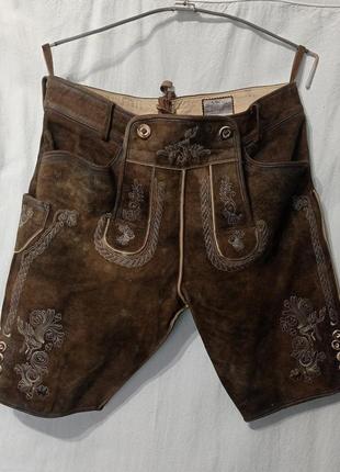 Шорты мужские кожаные баварские р. 52. ледерхозены германия