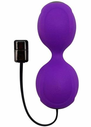Вагинальные шарики с вибрацией adrien lastic kegel vibe purple, диаметр 3,7см  ( ad40753 )