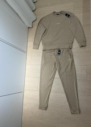 Женский бежевый спортивный костюм boss 50515546, 50515545 оригинал