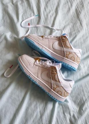 Замшевые кроссовки nike sb dunk low barber shop