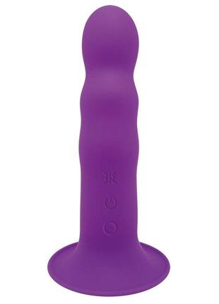 Дилдо с вибрацией adrien lastic hitsens 3 purple, отлично для страпона, диаметр 4см, длина 18,2см feromon