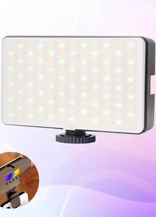 Портативный светодиодный свет для селфи led video light 8w rgb ukc ay-96 jssr