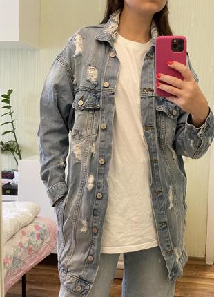Жакет піджак денім подовжений