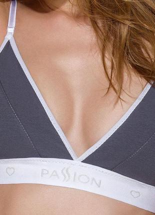 Спортивный топ с двойными бретелями passion ps007 top m серый ( so4264 ) feromon