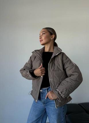 Женская стеганая куртка в стиле zara