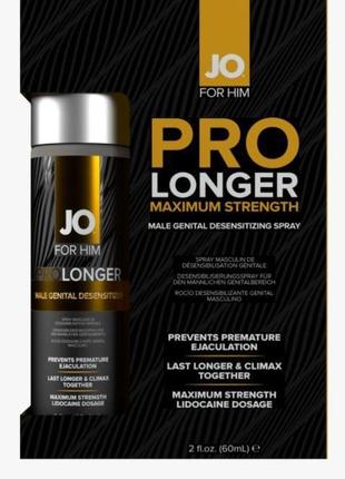 Пролонгирующий спрей system jo prolonger spray with lidocaine (60 мл), не содержит минеральных масел feromon